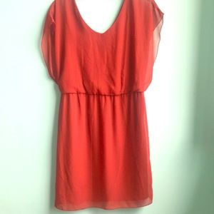 Orange flow short dress